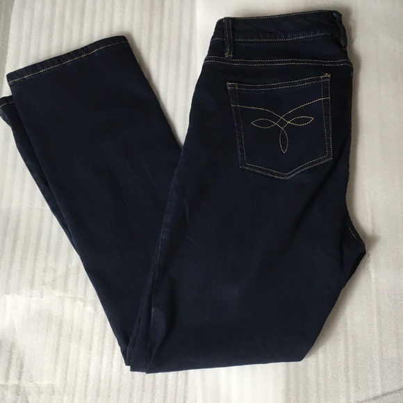Chaps denim daniella curvy jeans dark wash size 8